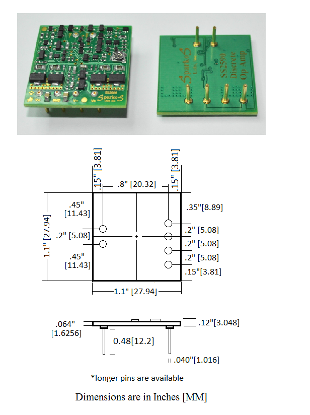 SS2590 discrete audio op amp package dims sparkos
