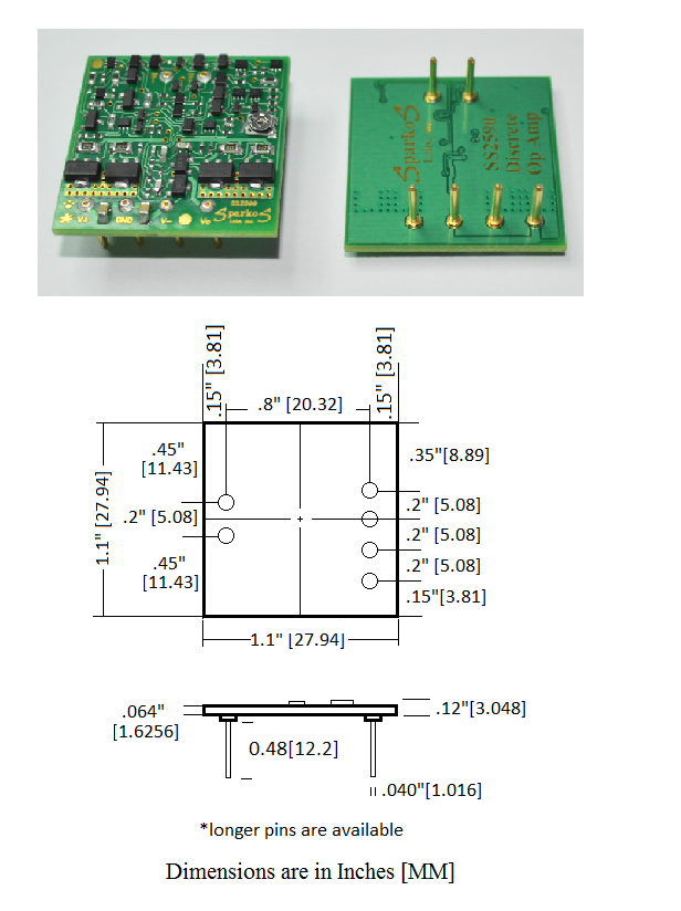 Pro Discrete Op Amp SS2590 - Sparkos Labs, Inc.