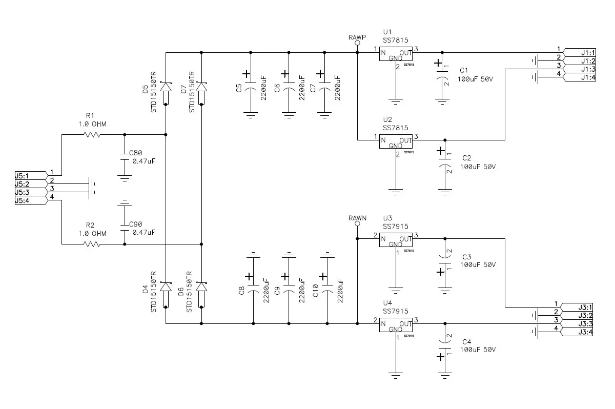 Quad Power Supply Schematic