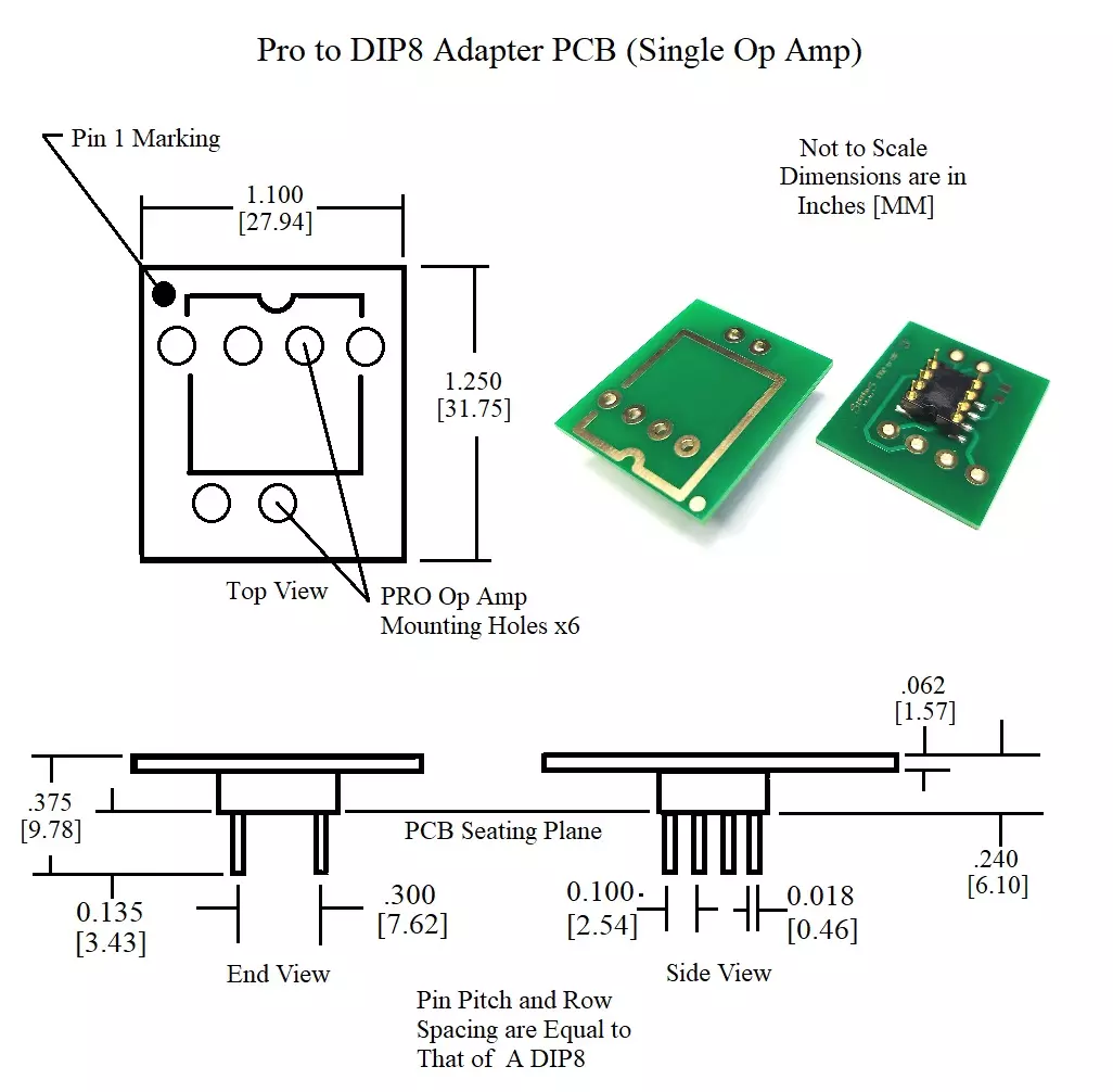 Dip to Soic Adapter DImensions