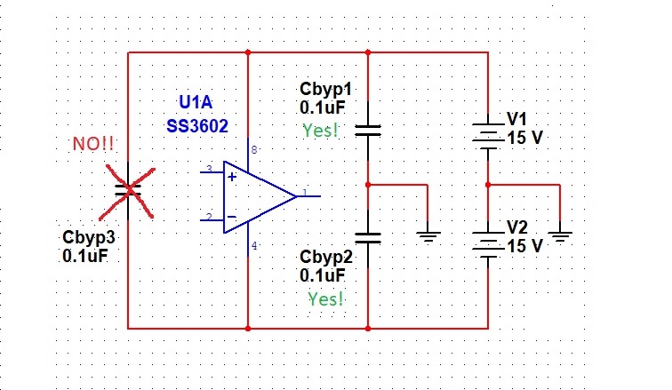 Power supply bypass capacitors for audio